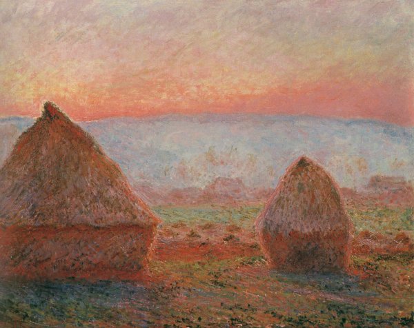 Les Meules à Giverny, soleil couchant (Haystacks at Giverny, the evening sun)