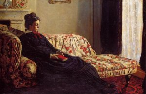 Meditation, Madame Monet Sitting on a Sofa