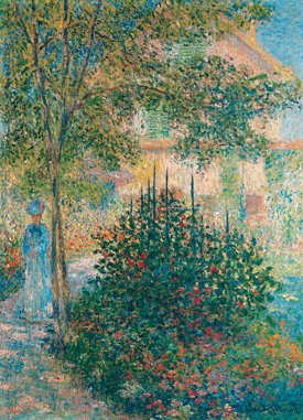 Camille Monet in the Garden at Argenteuil 1876