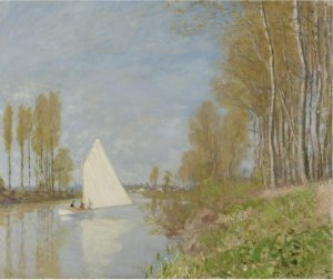 Voilier Sur Le Petit Bras De La Seine, Argenteuil