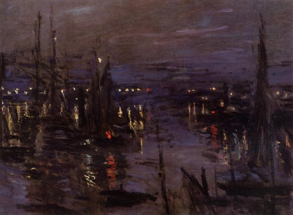 The Port Of Le Havre Night Effect
