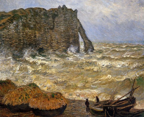 Rough Sea, Etretat (La Porte d'Aval)