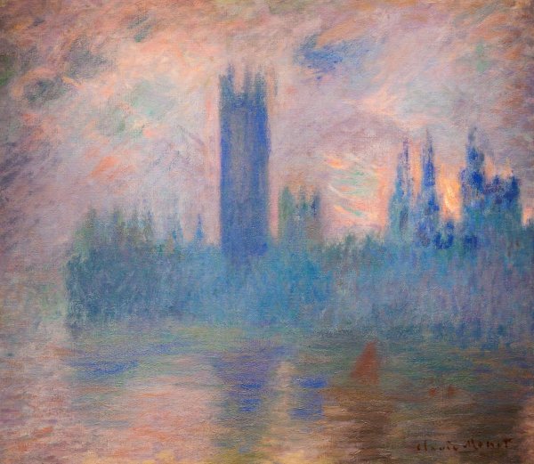 Houses of Parliament, London, Symphony in Rose