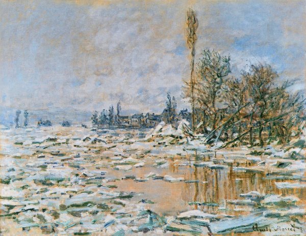Breakup of Ice Grey Weather 1880