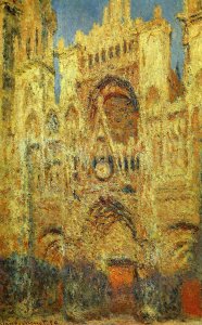 Rouen Cathedral at the End of Day Sunlight Effect 1892-1893