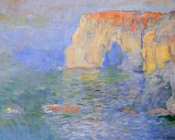 Etretat, La Manneporte, Reflections on the Sea