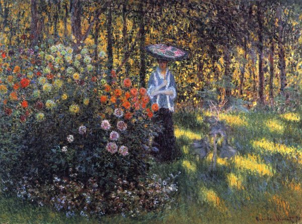 Woman with a Parasol in the Garden in Argenteuil