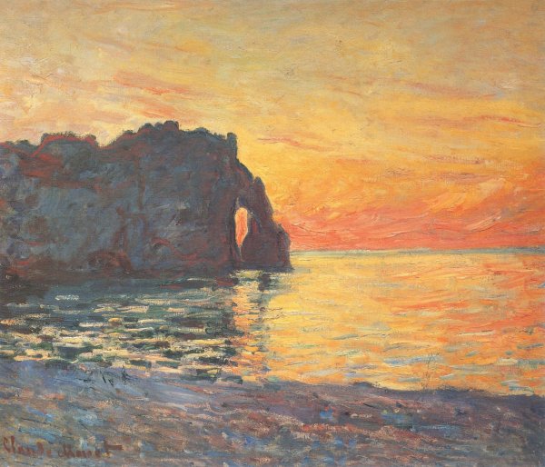 Etretat, Cliff of d'Aval, Sunset