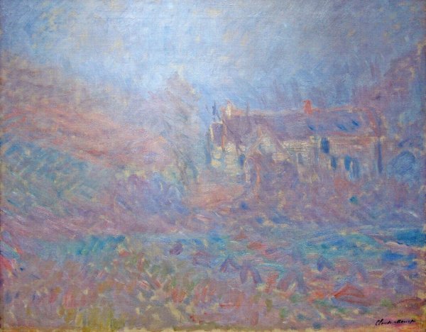 Houses At Falaise In The Fog