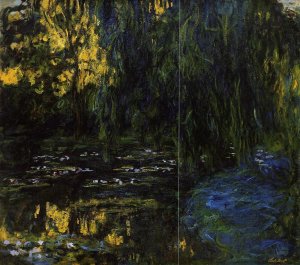 Weeping Willow and Water-Lily Pond (detail)